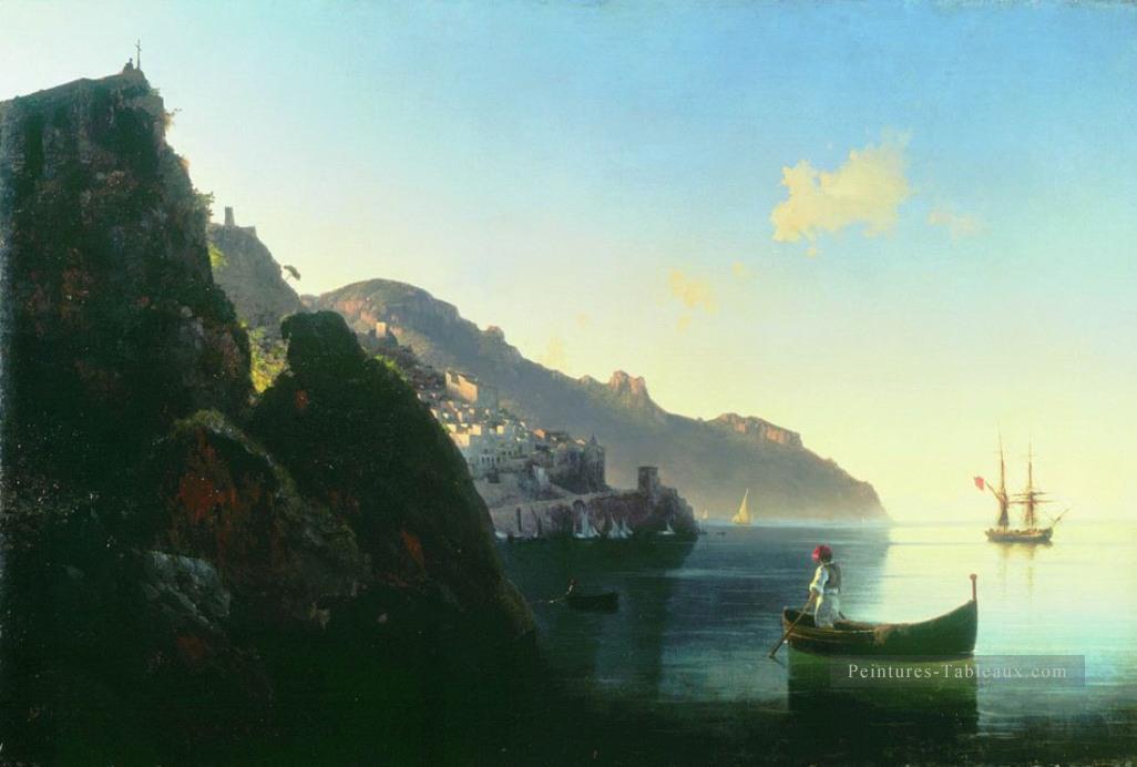 la côte à Amalfi 1841 Romantique Ivan Aivazovsky russe Peintures à l'huile